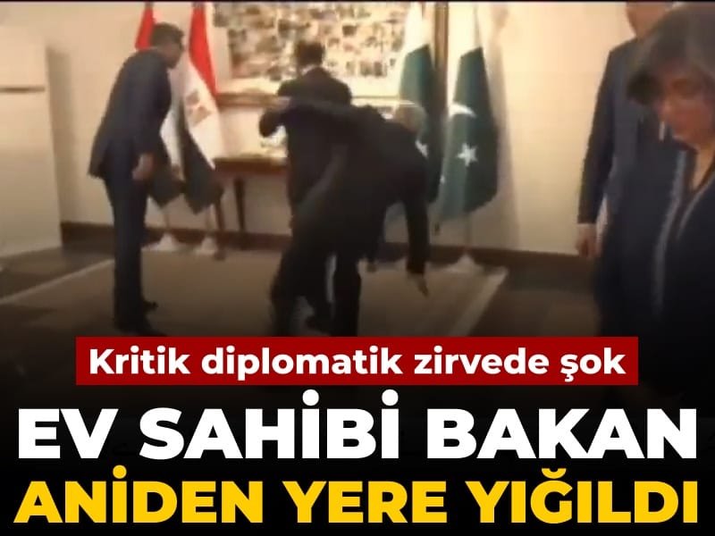 Diplomatik zirvede şok: Ev sahibi bakan yere yığıldı