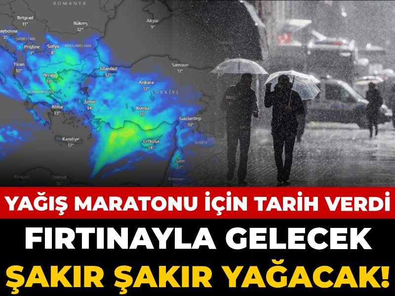Meteoroloji yağış maratonu için tarih verdi