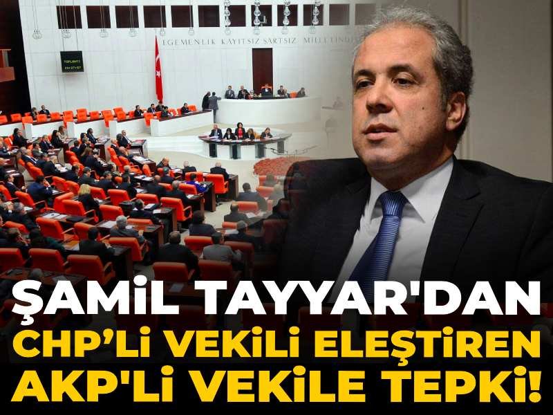 AKP’li Şamil Tayyar CHP’li vekili eleştiren AKP’li vekili eleştirdi!