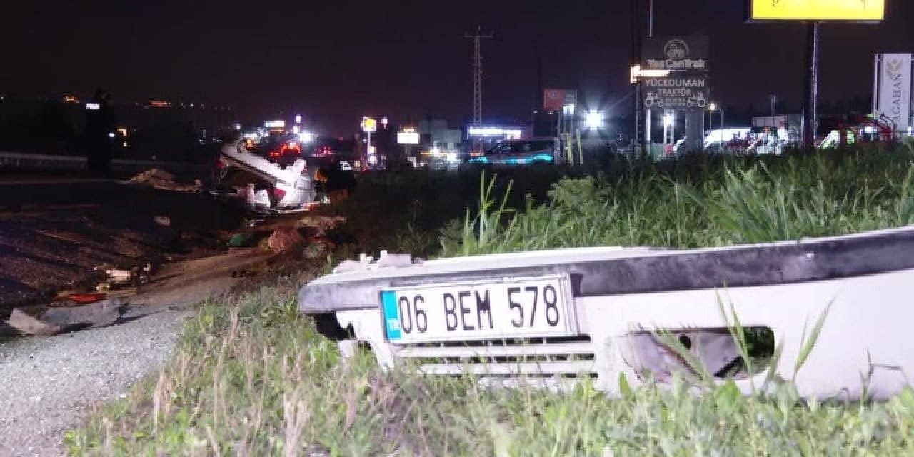 Ankara’da otomobil takla attı: 1 ölü 2 yaralı