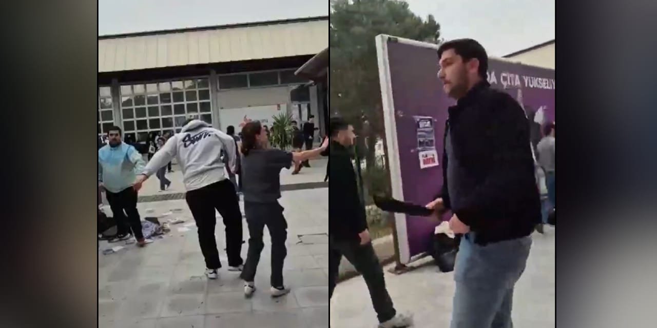 Bildiri dağıtan üniversitelilere palalı saldırı!