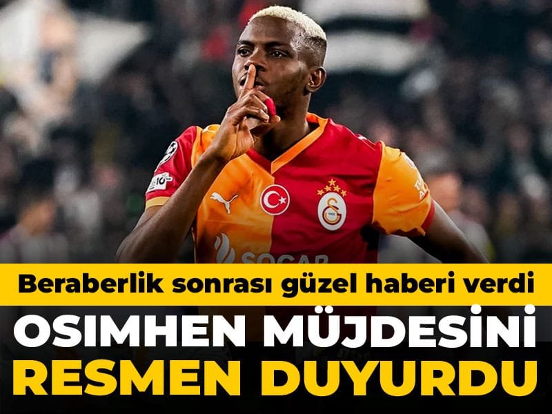 Galatasaray’da beraberlik sonrası Osimhen müjdesi resmen açıklandı