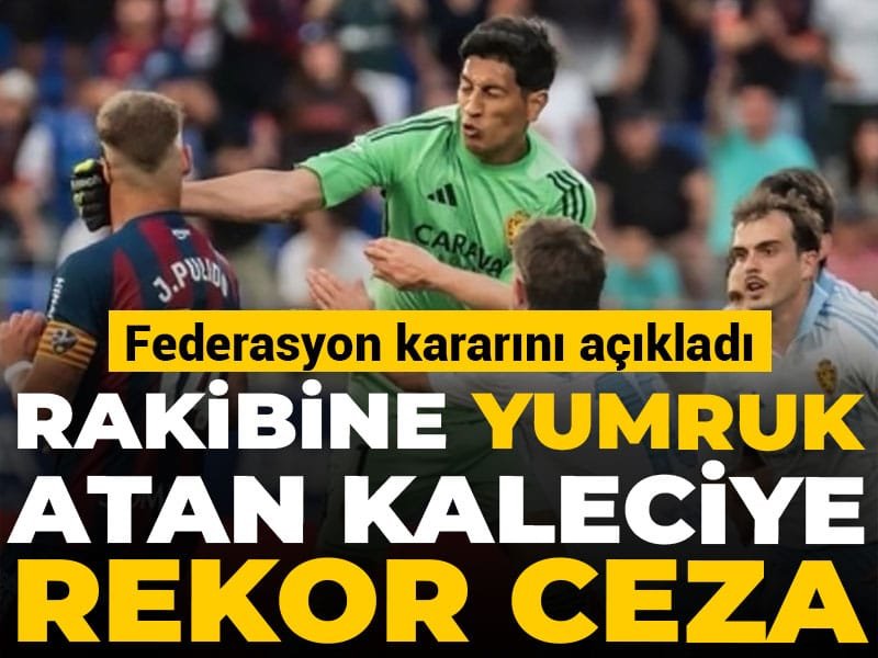 Rakibine yumruk atmıştı: Federasyon rekor ceza verdi