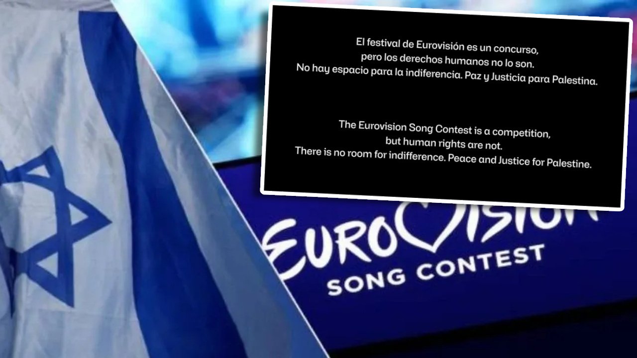 Canlı yayında İsrail protestosu! İspanya devlet kanalı Eurovision’u kararttı